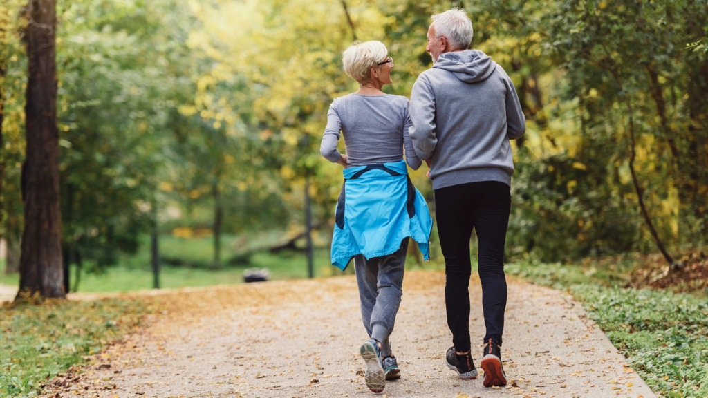 Activity to relieve osteoarthritis symptoms including walking and yoga.